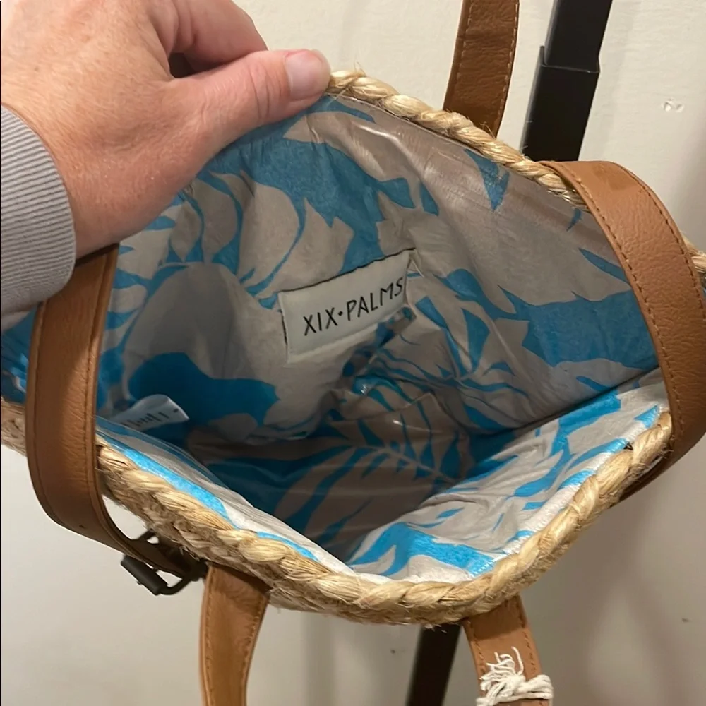 XIX-Palms Insulated Straw Backpack with Tan Straps - Picture 4 of 8